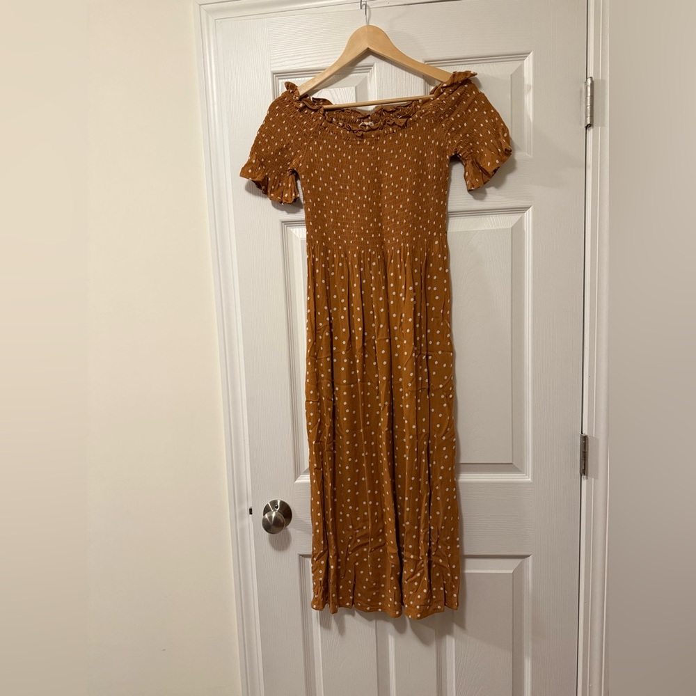 Rip Curl Rust Polka Dot Maxi Dress